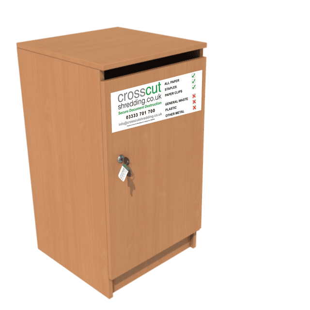Standard Beech Document Shredding Console